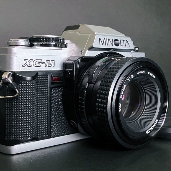 Minolta XG-M 35mm Film SLR Camera w/ Minolta MD 50mm f:2 Lens _ Excellent!